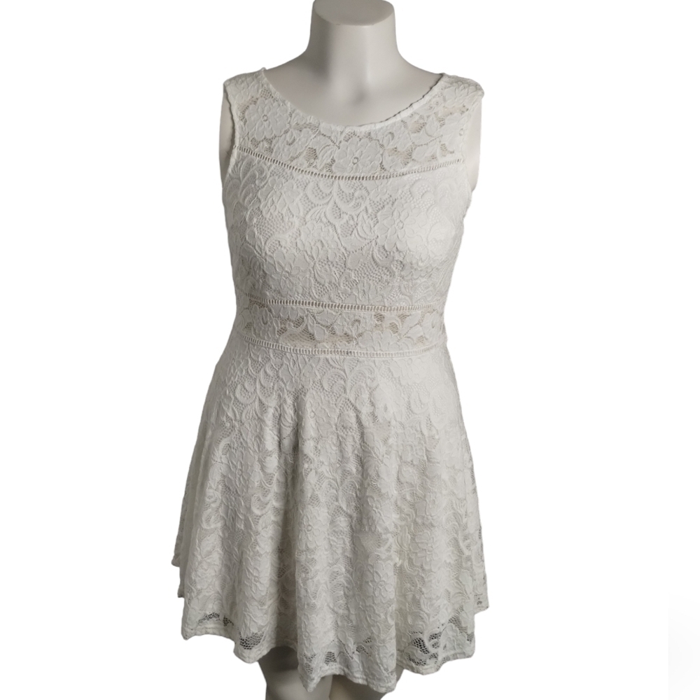 Chocolate USA Women's Softgirl Lace Mini Dainty Office Siren‎ Dress size L